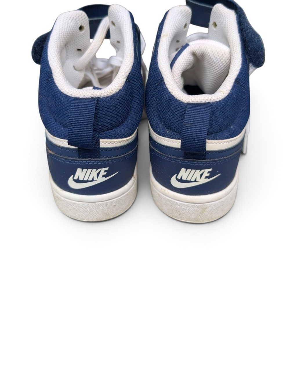 Nike Men’s High-Top Sneakers in Navy and White - Picture 3 of 5